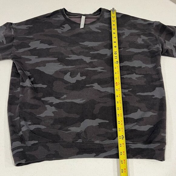 ATHLETA Studio To Street Crew Neck Sweatshirt Large Camo #509995 Black Gray. - Picture 4 of 6